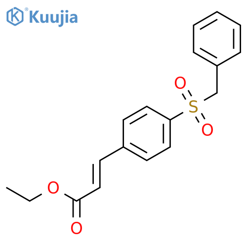 2-Propenoic acid, 3-[4-[(phenylmethyl)sulfonyl]phenyl]-, ethyl ester structure
