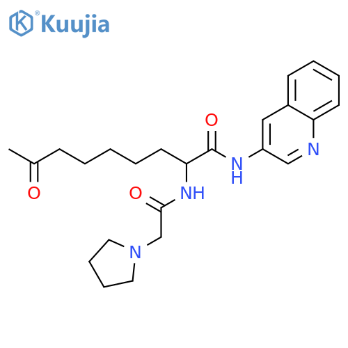 1-Pyrrolidineacetamide,N-[(1S)-7-oxo-1-[(3-quinolinylamino)carbonyl]octyl]- structure