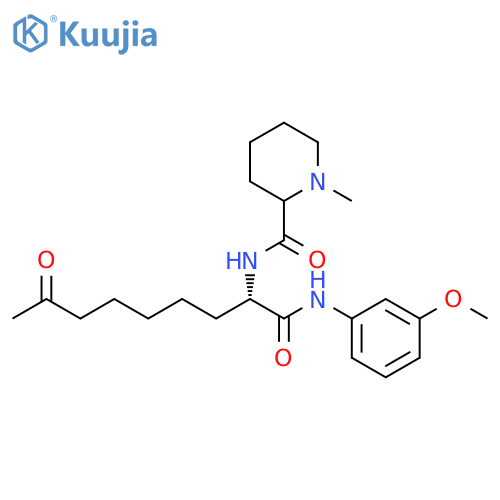 2-Piperidinecarboxamide,N-[(1S)-1-[[(3-methoxyphenyl)amino]carbonyl]-7-oxooctyl]-1-methyl- structure