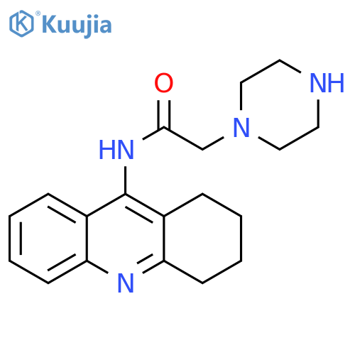 1-Piperazineacetamide, N-(1,2,3,4-tetrahydro-9-acridinyl)- structure