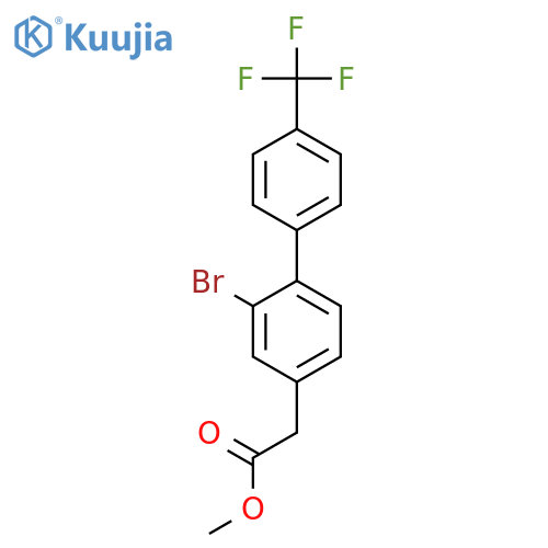 [1,1'-Biphenyl]-4-acetic acid, 2-bromo-4'-(trifluoromethyl)-, methyl ester structure