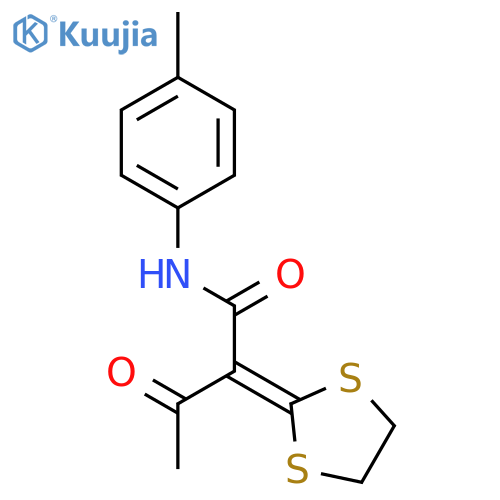 Butanamide, 2-(1,3-dithiolan-2-ylidene)-N-(4-methylphenyl)-3-oxo- structure