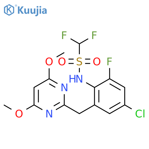 Methanesulfonamide,N-[4-chloro-2-[(4,6-dimethoxy-2-pyrimidinyl)methyl]-6-fluorophenyl]-1,1-difluoro- structure