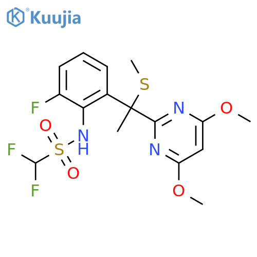 Methanesulfonamide,N-[2-[1-(4,6-dimethoxy-2-pyrimidinyl)-1-(methylthio)ethyl]-6-fluorophenyl]-1,1-difluoro- structure