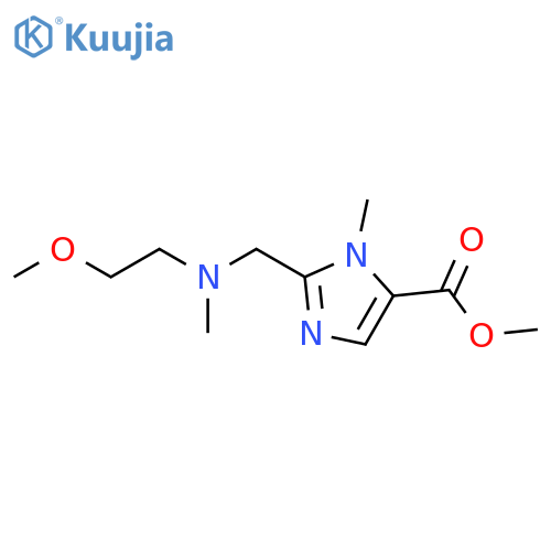 1H-Imidazole-5-carboxylic acid,2-[[(2-methoxyethyl)methylamino]methyl]-1-methyl-, methyl ester structure