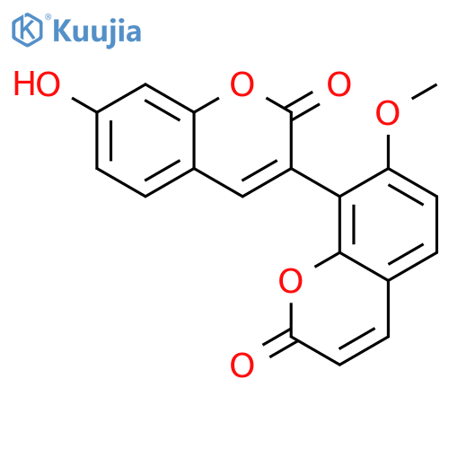 [3,8'-Bi-2H-1-benzopyran]-2,2'-dione, 7-hydroxy-7'-methoxy- structure