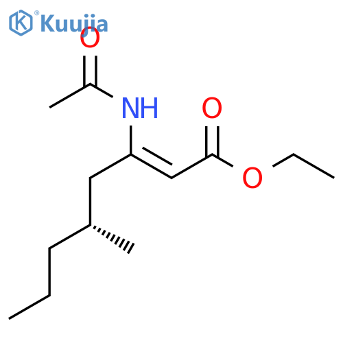 2-Octenoic acid, 3-(acetylamino)-5-methyl-, ethyl ester, (2Z,5R)- structure