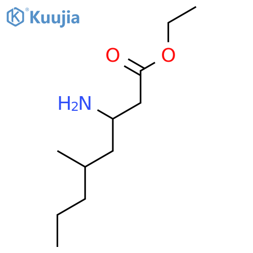 Octanoic acid, 3-amino-5-methyl-, ethyl ester, (3S,5R)- structure