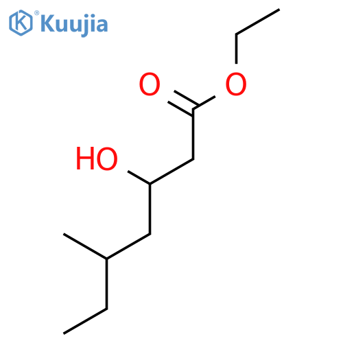 Heptanoic acid, 3-hydroxy-5-methyl-, ethyl ester, (3R,5R)- structure