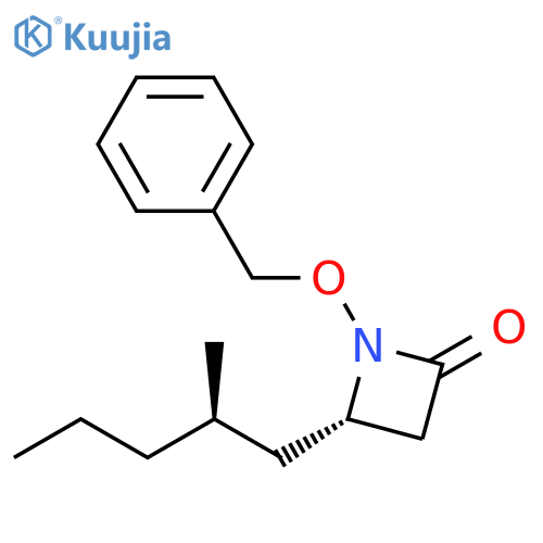 2-Azetidinone, 4-[(2R)-2-methylpentyl]-1-(phenylmethoxy)-, (4S)- structure