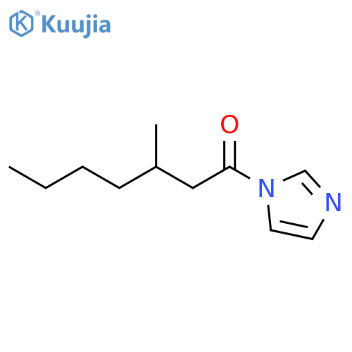 1H-Imidazole, 1-[(3R)-3-methyl-1-oxoheptyl]- structure