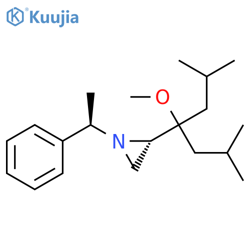 Aziridine,2-[1-methoxy-3-methyl-1-(2-methylpropyl)butyl]-1-[(1R)-1-phenylethyl]-,(2S)- structure