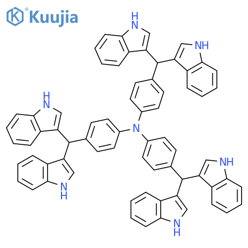 Benzenamine,4-(di-1H-indol-3-ylmethyl)-N,N-bis[4-(di-1H-indol-3-ylmethyl)phenyl]- structure