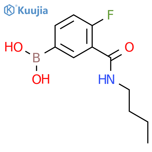 3-(n-Butylcarbamoyl)-4-fluorophenylboronic acid structure