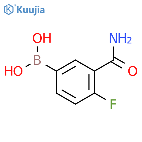 3-Carbamoyl-4-fluorophenylboronic acid structure