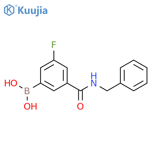 3-(Benzylcarbamoyl)-5-fluorophenylboronic acid structure