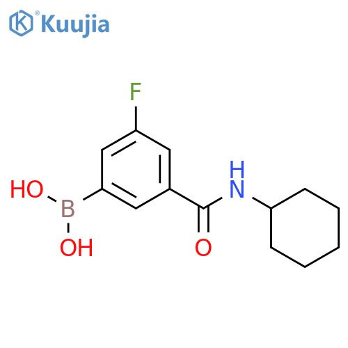 (3-(Cyclohexylcarbamoyl)-5-fluorophenyl)boronic acid structure