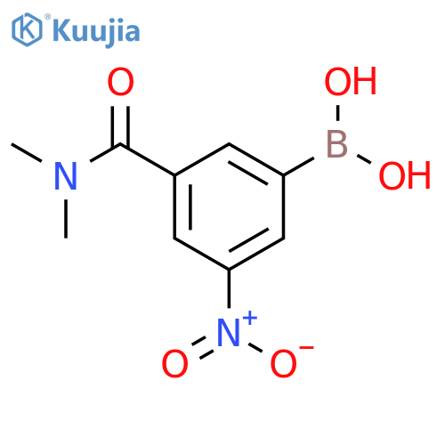 3-(Dimethylcarbamoyl)-5-nitrophenylboronic acid structure