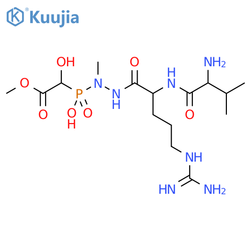 Nα-L-Valyl-L-arginine 2-[hydroxy(1-hydroxy-2-methoxy-2-oxoethyl)phosphinyl]-2-methyl hydrazide structure