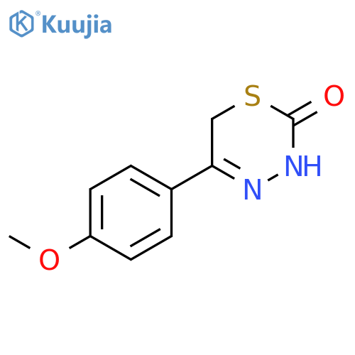 2H-1,3,4-Thiadiazin-2-one, 3,6-dihydro-5-(4-methoxyphenyl)- structure