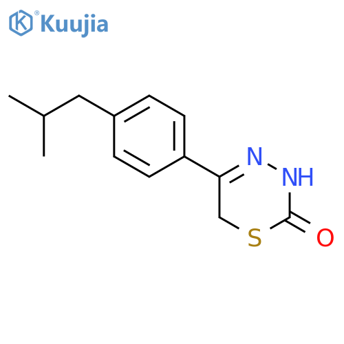 2H-1,3,4-Thiadiazin-2-one, 3,6-dihydro-5-[4-(2-methylpropyl)phenyl]- structure