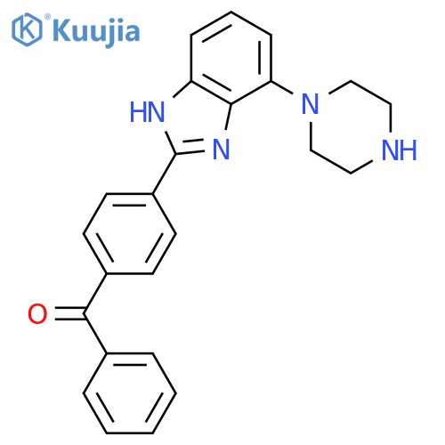 Methanone, phenyl[4-[4-(1-piperazinyl)-1H-benzimidazol-2-yl]phenyl]- structure