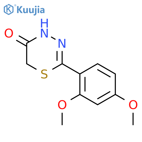 4H-1,3,4-Thiadiazin-5(6H)-one, 2-(2,4-dimethoxyphenyl)- structure