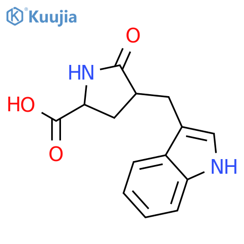 D-Proline, 4-(1H-indol-3-ylmethyl)-5-oxo-, (4R)- structure