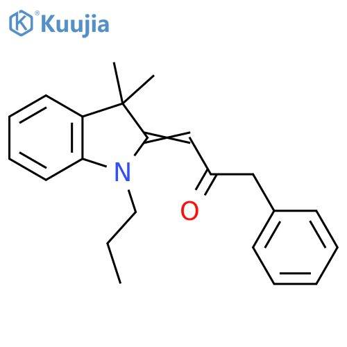 2-Propanone,1-(1,3-dihydro-3,3-dimethyl-1-propyl-2H-indol-2-ylidene)-3-phenyl- structure