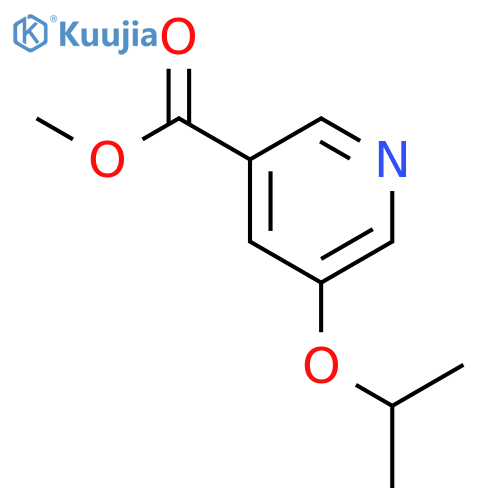 3-Pyridinecarboxylic acid, 5-(1-methylethoxy)-, methyl ester structure
