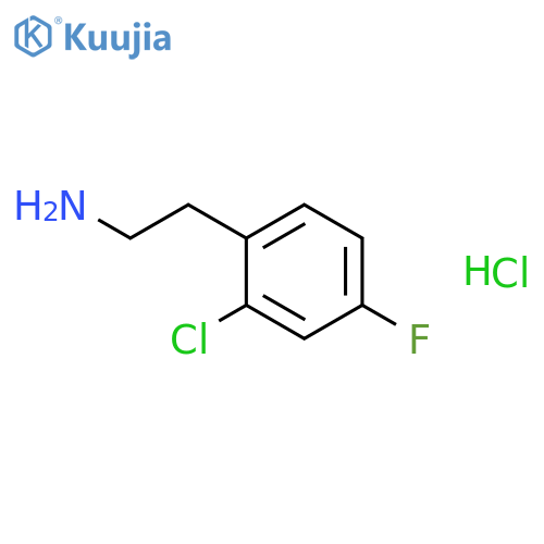 2-(2-chloro-4-fluorophenyl)ethan-1-amine hydrochloride structure