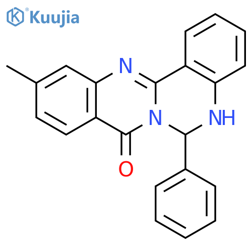 8H-Quinazolino[4,3-b]quinazolin-8-one,5,6-dihydro-11-methyl-6-phenyl- structure
