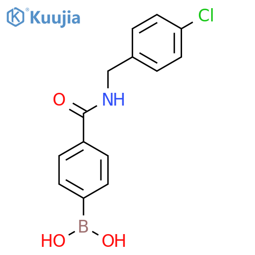B-[4-[[[(4-Chlorophenyl)methyl]amino]carbonyl]phenyl]Boronic acid structure