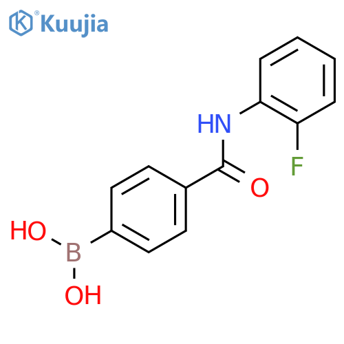 N-2-Fluorophenyl 4-boronobenzamide structure