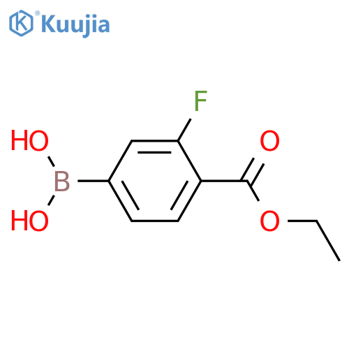 4-Ethoxycarbonyl-3-fluorophenylboronic acid structure
