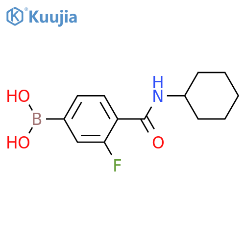 N-Cyclohexyl 4-borono-2-fluorobenzamide structure