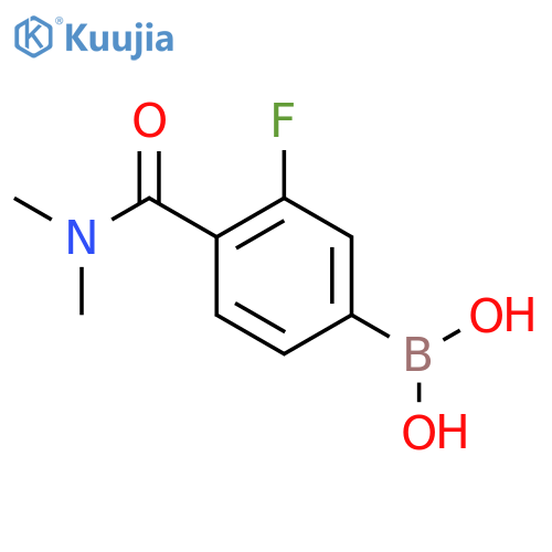 4-(Dimethylcarbamoyl)-3-fluorophenylboronic acid structure