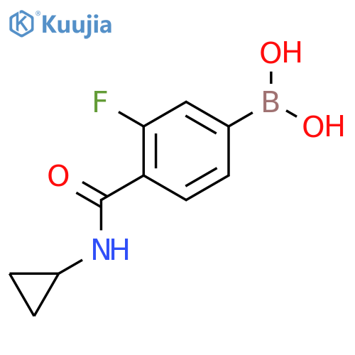 N-Cyclopropyl 4-borono-2-fluorobenzamide structure
