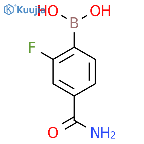 4-Borono-3-fluorobenzamide structure