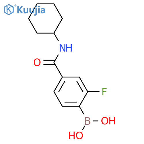 [4-(cyclohexylcarbamoyl)-2-fluorophenyl]boronic Acid structure