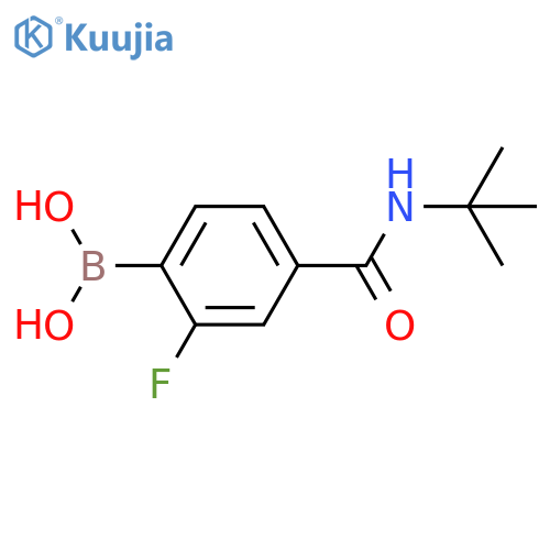 (4-(Tert-Butylcarbamoyl)-2-fluorophenyl)boronic acid structure