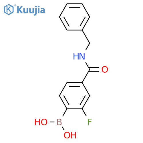Boronic acid, B-[2-fluoro-4-[[(phenylmethyl)amino]carbonyl]phenyl]-  structure