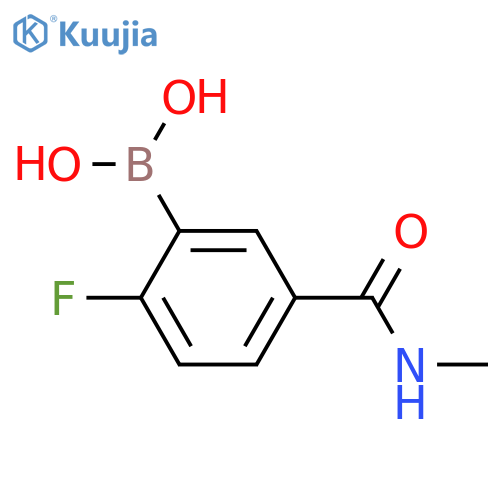 (2-Fluoro-5-(methylcarbamoyl)phenyl)boronic acid structure