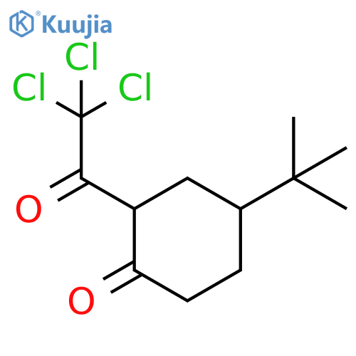 Cyclohexanone, 4-(1,1-dimethylethyl)-2-(trichloroacetyl)- structure