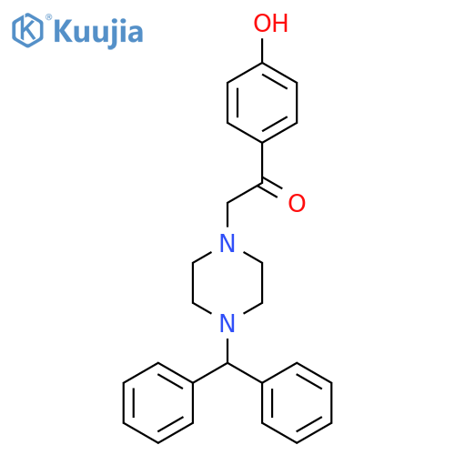 ETHANONE, 2-[4-(DIPHENYLMETHYL)-1-PIPERAZINYL]-1-(4-HYDROXYPHENYL)- structure