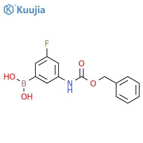 3-(Cbz-Amino)-5-fluorophenylboronic acid structure
