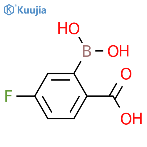 2-Carboxy-5-fluorophenylboronic acid structure