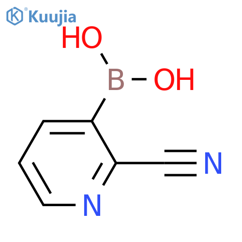 (2-Cyanopyridin-3-yl)boronic acid structure