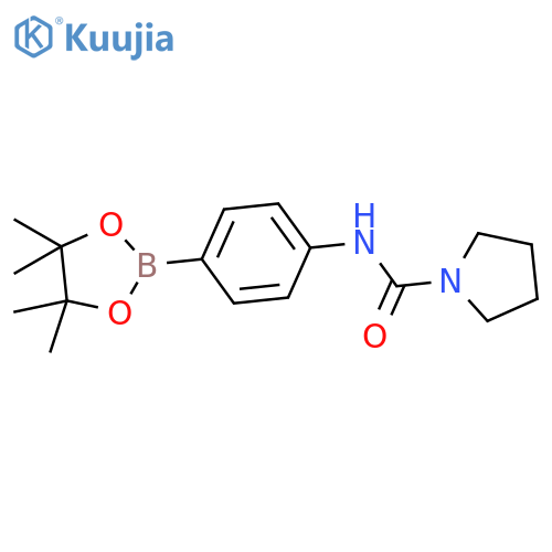N-(4-(4,4,5,5-Tetramethyl-1,3,2-dioxaborolan-2-yl)phenyl)pyrrolidine-1-carboxamide structure
