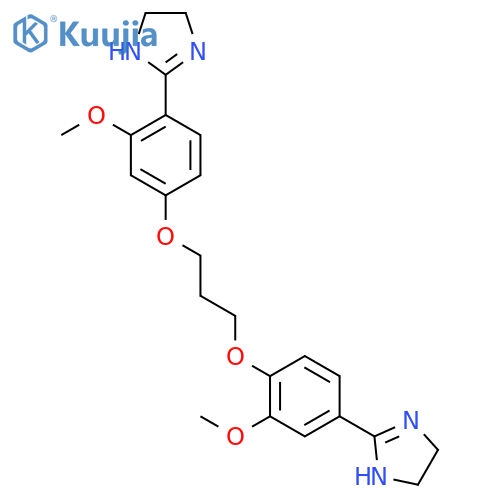 1H-Imidazole,2-[4-[3-[4-(4,5-dihydro-1H-imidazol-2-yl)-2-methoxyphenoxy]propoxy]-2-methoxyphenyl]-4,5-dihydro- structure